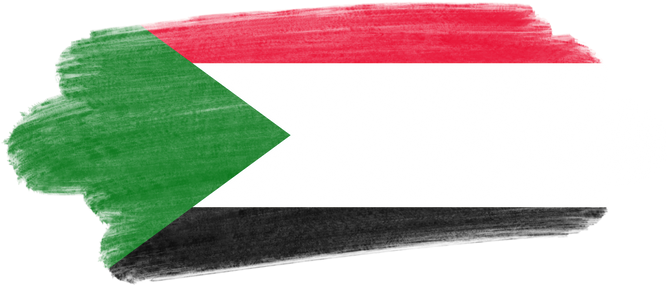 Sudan Flag Brushstroke